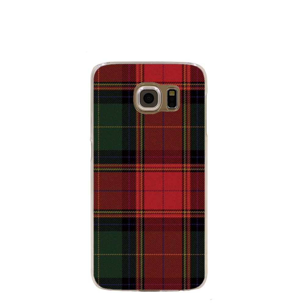 07287 RED BLUE font b TARTAN b font SCARF FASHION cell phone case cover for Samsung