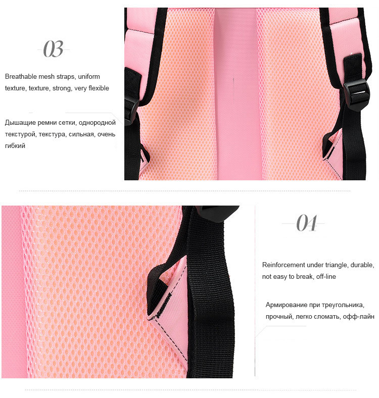 orthopedic kitty school bags backpacks detail2