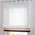 Simplife Roman Curtain Blind Woven Pastoral European Translucidus Curtain for Kitchen Polyester Material Floral Drape CL012