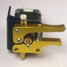 Calidad estupenda Reprap impresora 3D no motor 1.75 mm todo metal aluminio oro color anodizado bowden extrusora