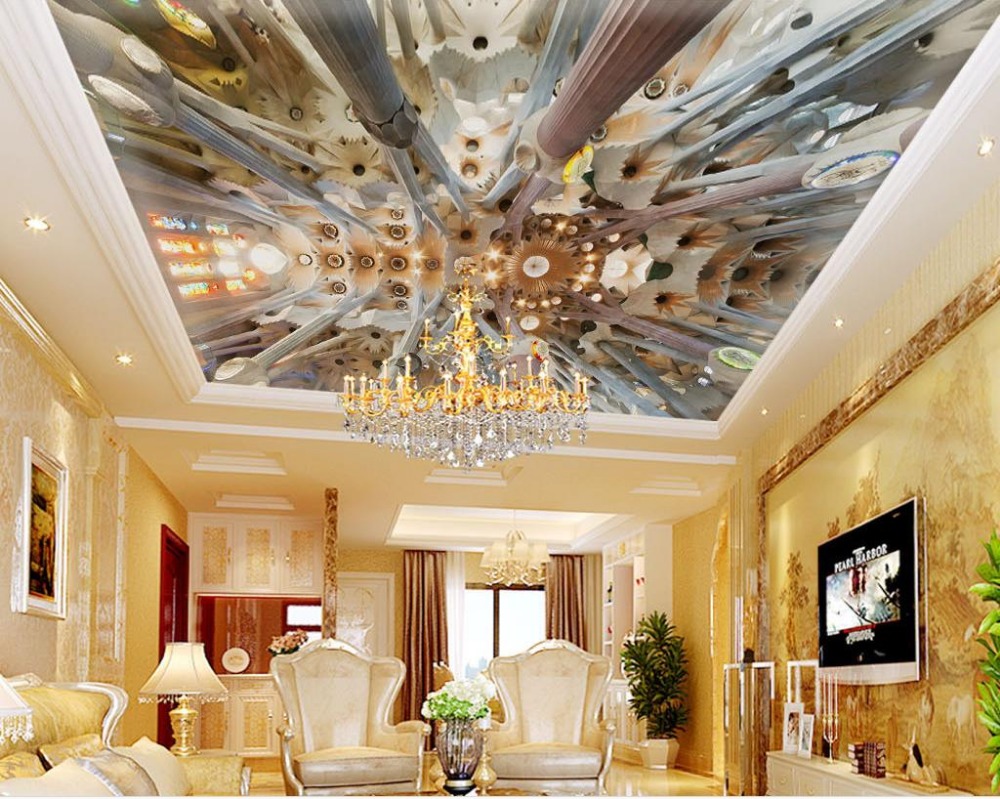 Online kopen wholesale europese moderne architectuur uit china ... Foto behang in het plafond