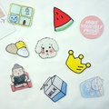 1 PCS Free Shipping Harajuku Cute Badge Crown Brooch Milk Drink Acrylic Pin Badges
