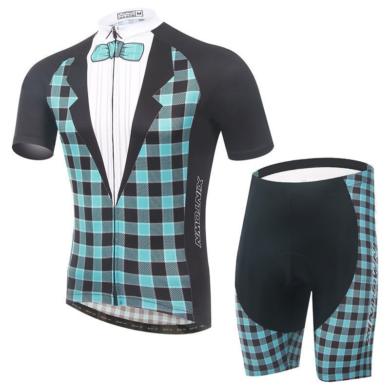 New fashion 2015 men font b tartan b font design gentlemen Cycling Jerseys Bike Clothing Quick