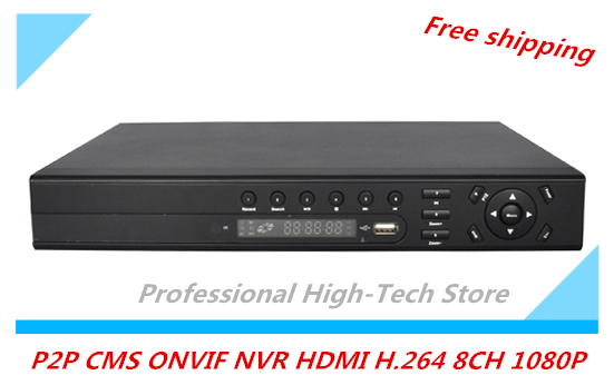 Full CCTV 8 Channel P2P CMS ONVIF NVR HDMI H.264 Network Video Recorder 8CH 1080P system for IP camera Mobile Phone View