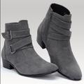Autumn Winter Men Boots Black White Brown Gray Pointy Men Ankle Boots Fashion British Style Male
