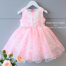 cute prink sleeveless princess dress for baby girl summer clothes 2016 childen birthday party tutu dresses kids ves ball gown