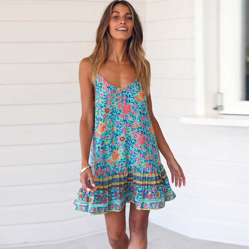 turquoise beach dress