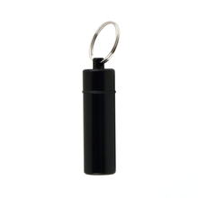 New 1pcs Hot Selling optional Keychain WaterProof Silvery 7 color Pill Box Aluminum Drug Case Bottle