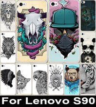 Popular Painting Cool Animal Cat Owl Giraffe Elephant Case Cute Colored Drawing Hard Plastic For Lenovo S90 Cell Phone Cover