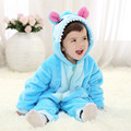 2017 New Cute Animal Modeling Flannel Romper Winter Warm Baby Clothes Long Sleeve Hooded Infant Bodysuits