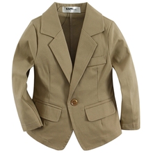 new arrival woven cotton 100% toddler BOY blazer BB151202A solid khaki