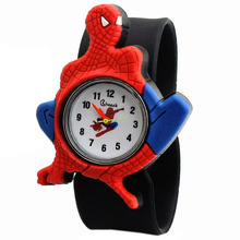 7 colors New Hot selling Electronic Children Digital Silicone quartz spider man Cartoon lovely Watch with