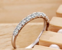 New 2014 Promotion Silver 925 Rings for Women Cubic Zirconia Simulated Diamonds Micro Pave Wedding Jewelry