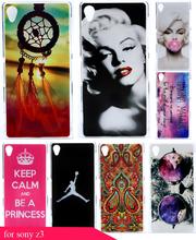 Protect Phone Charming Feather Dream Catcher Style Mobile Phone Hard Plastic Case Cover for Sony Xperia Z3 D6616 D6633
