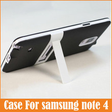 Stand Holder Case Capas para For Samsung Galaxy Note 4 N9100 Luxury TPU Soft Frosted Cover