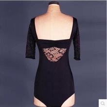 Latin dance costume sexy half sleeves lace body latin dance top for women latin dance competition jacket