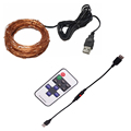 Dimmable remote control 5V 10M 33FT 100 led Night Light Fairy outdoor Lamps USB Operated Decoration