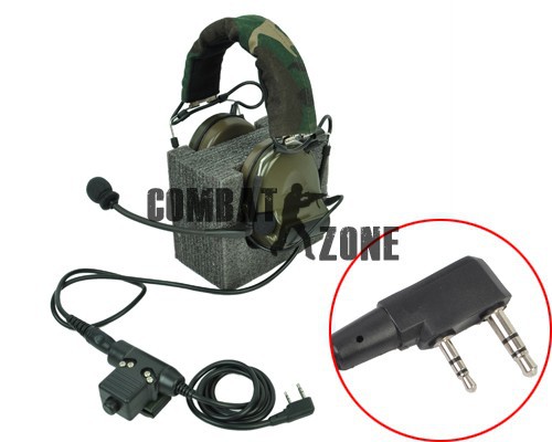 NEW Z-Tactical Comtac II Radio Headset with U94 KW Version Pins PTT Military Tactical Paintball Noise Reduction Headse #