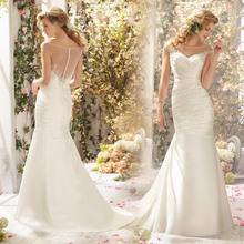 Mermaid Wedding Dress Off the Shoulder Floor Length Bride Dresses 2014 Vestido Autumn Winter Elegant Classical