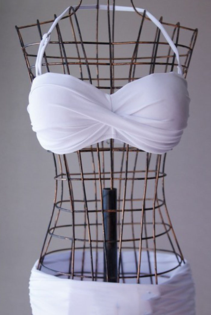 1setlot Free Shipping Beauty Women Favor Bikini set Sexy Swimsuit Padded Boho Fringe Top Strapless Swimwear (6)