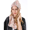 2015 Women Fashion Brand Cheap Crochet Pink Gray Ring Infinity Scarves Knitted Wool Pom Pom Winter