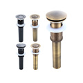 Free Shipping Solid Brass Bathroom Basin Sink Drain Pop Up Waste Vanity Antique ORB Finish