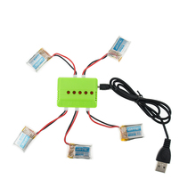 5pcs H8 mini RC Lipo RC Battery 3.7V 150mAh Batteria With 5in1 Green Charger Set For JJRC Quadcopter Airplane Drone Spare Part