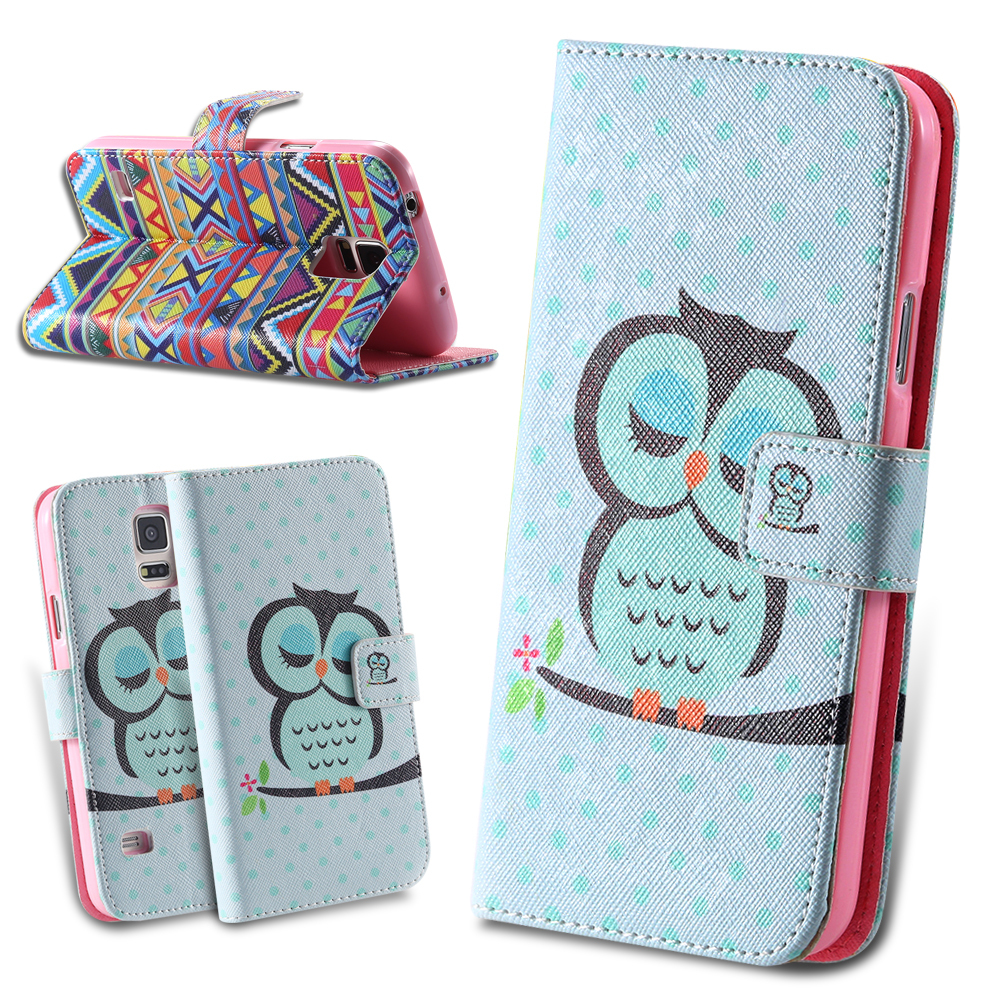 Owl Lovely Flip Leather Case for Samsung S3 SIII i9300 Wizard Bird Accessories Crown Cover Cute