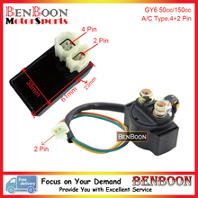 GY6 50cc 150cc AC CDI And Start Solenoid Relay Chinese Scooter Parts ATV Parts Znen Baotian Taotao Icebear Romet, Free Shipping