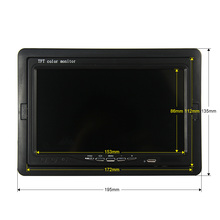 7 Inch Color TFT LCD DC 12V Car Monitor Rear View Headrest Display With 2 Channels Video Input For DVD VCD Reversing Camera