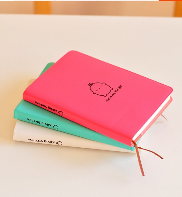 2015-2016 Cute Kawaii Notebook Cartoon Molang Rabbit Journal Diary Planner Notepad for Kids Gift Korean Stationery4