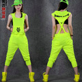 1015 2017 Neon color Fashion Overalls Candy Hiphop Hip hop women Joggers Women pants suits