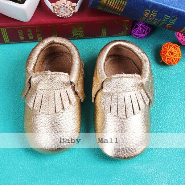 New 23 colors quality genuine leather baby shoes moccasins shoes for girls and boys first walkers