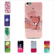 Colorful Slim Soft TPU Case for Apple iPhone 6S Cartoon Cat Owl Bear Flower Silicon Back Cover for iPhone 6 Mobile Phone Housing