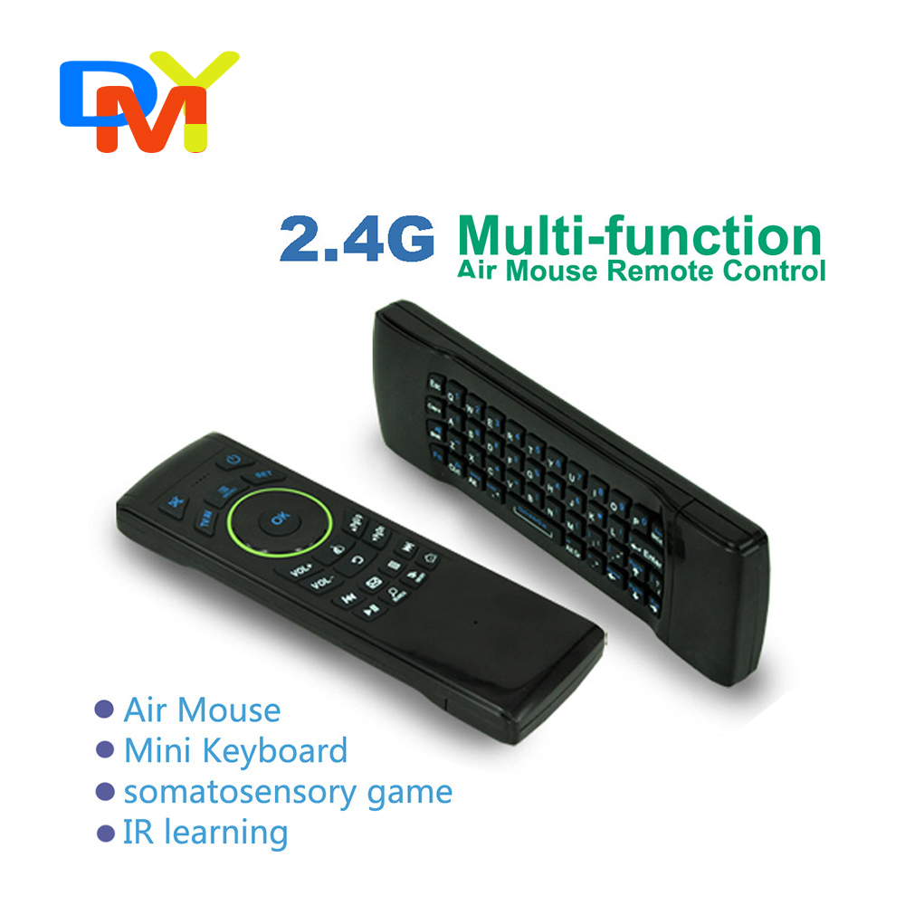 Free Shipping 2.4GHz Double keyboard Wireless FM5 Air Mouse Remote Control for KODI Android TV Box mini PC Tablet PC