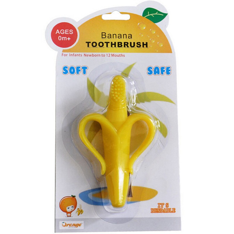 High Quality And Environmentally Safe Baby Teether Teething Ring Banana Silicone Toothbrush cute New designs Training Toothbrush (9)