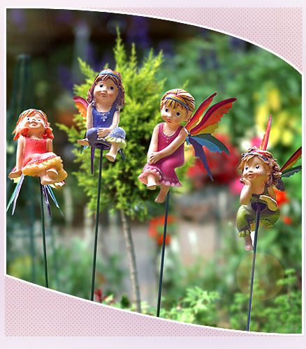 European style flower garden balcony decorations ornaments ornaments Rainbow Flower Fairy Resin Adesivo Para Quarto De Bebe Feminino ~ European style flower garden balcony decorations ornaments ornaments Rainbow Flower Fairy Resin