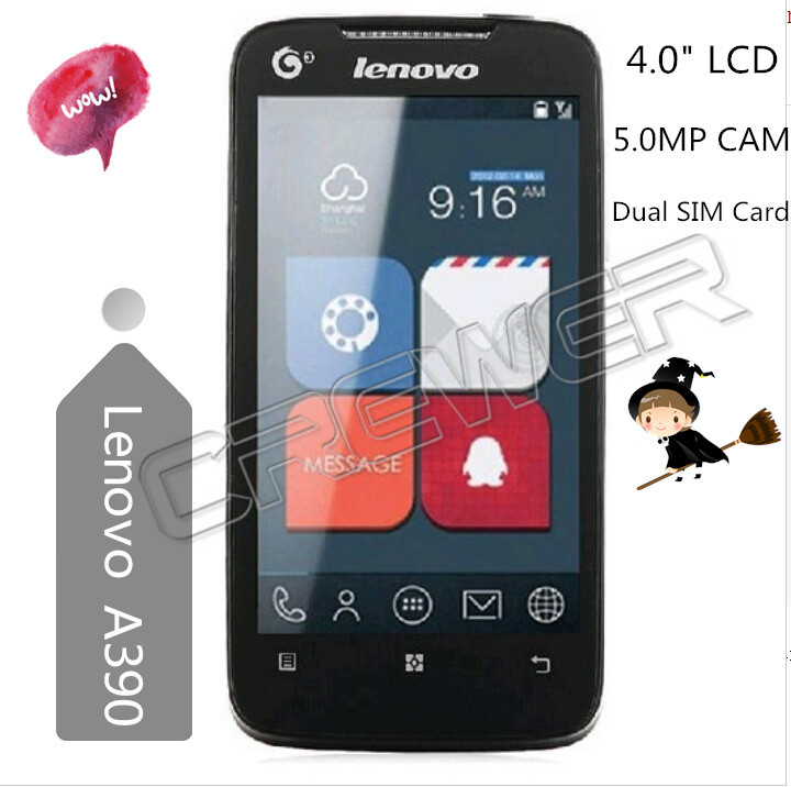 Hot Selling Bluetooth Smartphone Lenovo A390 Mobile Phone Cellphone With 4 0 LCD 5 0 Camera