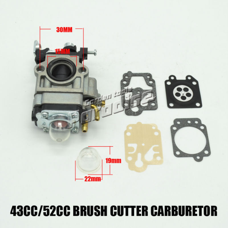 MP15 43CC 52CC CG430 CG520 BC430 BC520 Chinese Brush Cutter Grass Trimmer Carburetor with Repair Kits