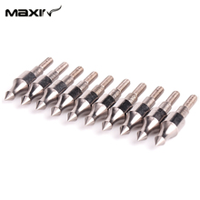 12pcs lot Hunting Crossbow Arrowhead Broadheads Arrow Accessories 125grain Screw Insert Arrow Steel Piont in Bow