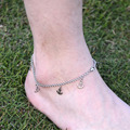 DIY 316L Stainless Steel Anklet Chain with Small Anchor Charms Stainless Steel Ankle Bracelet Foot Jewelry