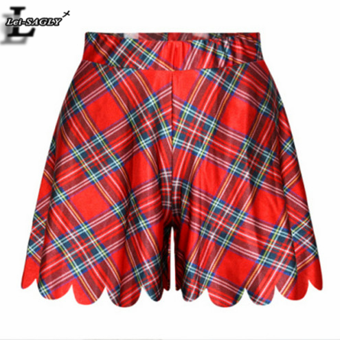 New 2016 Fashion Women Mujer Jupe Summer Shorts Skirts Interest Popular Sexy Casual 3D Print Red
