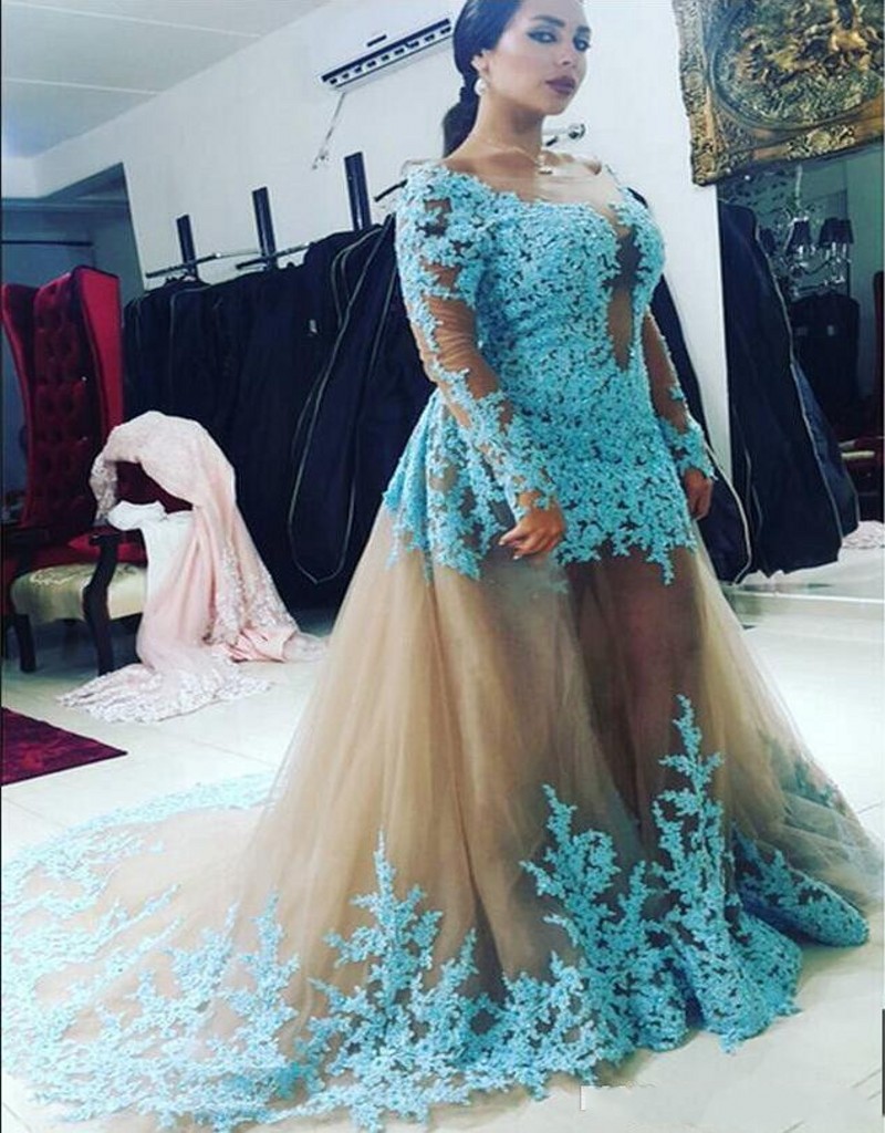long sleeve backless evening gown