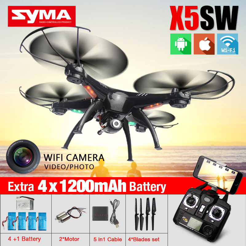 Фотография Hot Syma X5SW FPV RC Drone With WIFI Camera HD 2.4G 6-Axis Dron RTF RC Quadcopter Helicopter Drones VS JJRC H20 MJX 102H