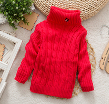 Unisex Winter Autumn solid color Baby Boy Girl Sweater infant Turtleneck Pullover Outerwear