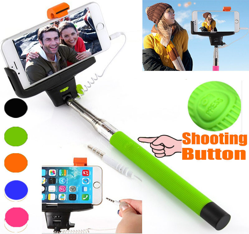 2020 Z07 7 Mobile Phone Wired Monopod Audio Cable Wired Selfie Stick