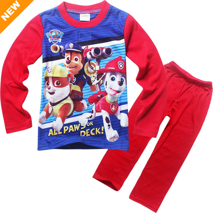 Hot Sale 3 8 Years Children s Pajamas Long Sleeve Clothing Set For Kids Boys Fashion