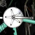 2015 newest road bicycle Single 48T sliver aluminum alloy CNC Retro closed Crankset Cranks Fixed Gear