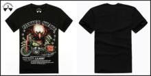 High Quality Black O Neck Short Sleeve Tops Tees Fashion 100 Cotton Casual Mens Printed Tshirts