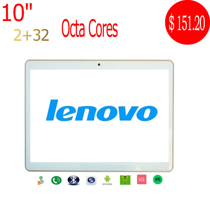 Lenovo Tablet 10 Inch MTK6592 Octa Core 1280 800 IPS Phone Call Android Tablet PCS 2GB